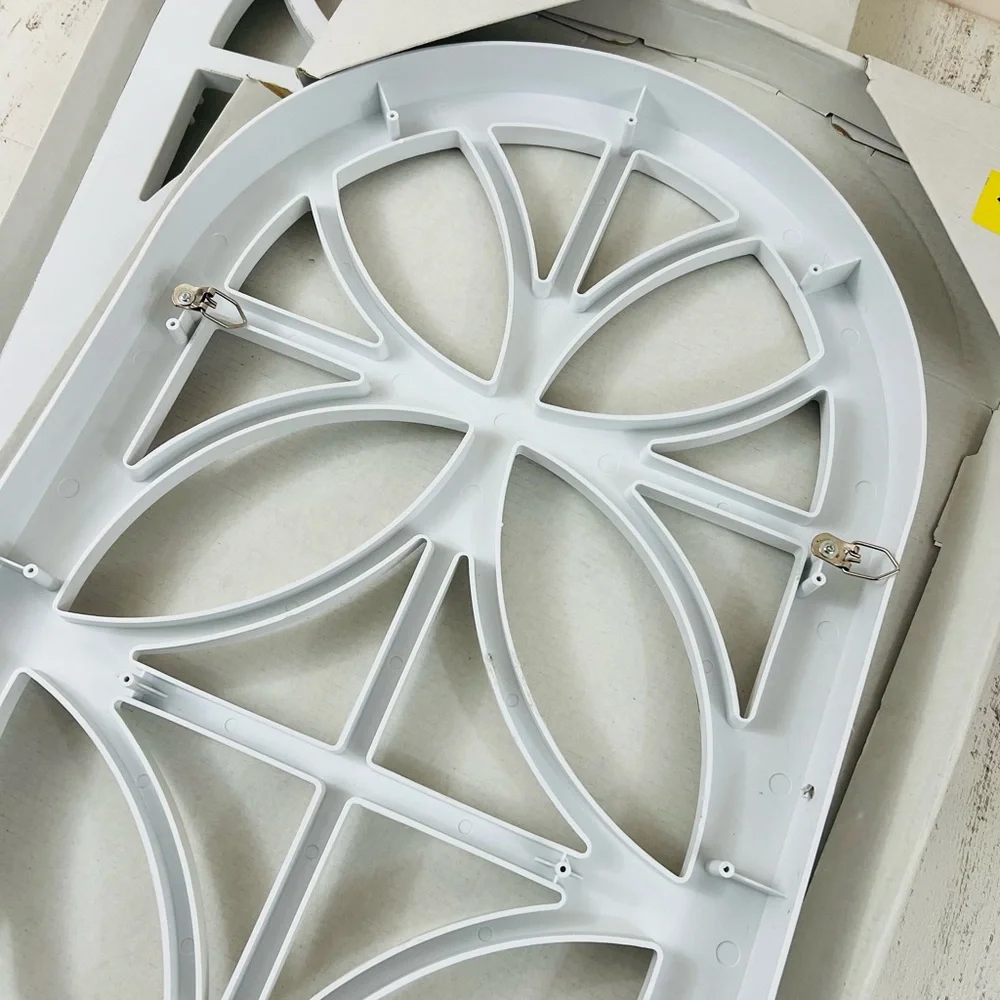 Wall Decor White Decorative Wall Panel Geometric Window Design Plastic